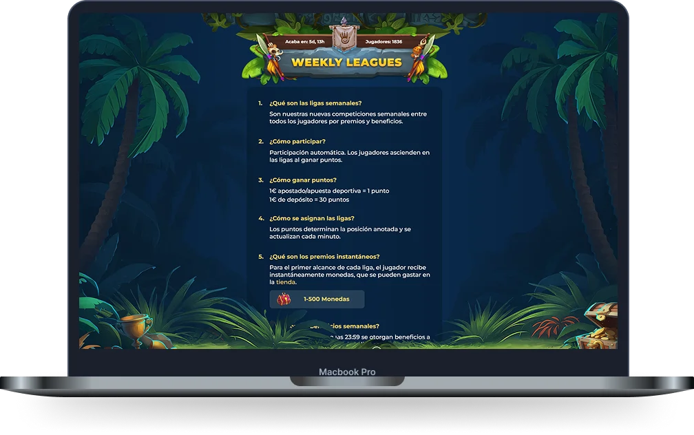 Wazamba Casino reglas y premios de las ligas semanales